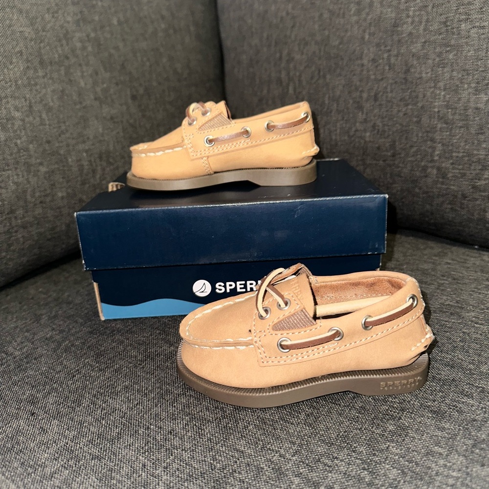 Sperry Kids Light Brown Moccasins